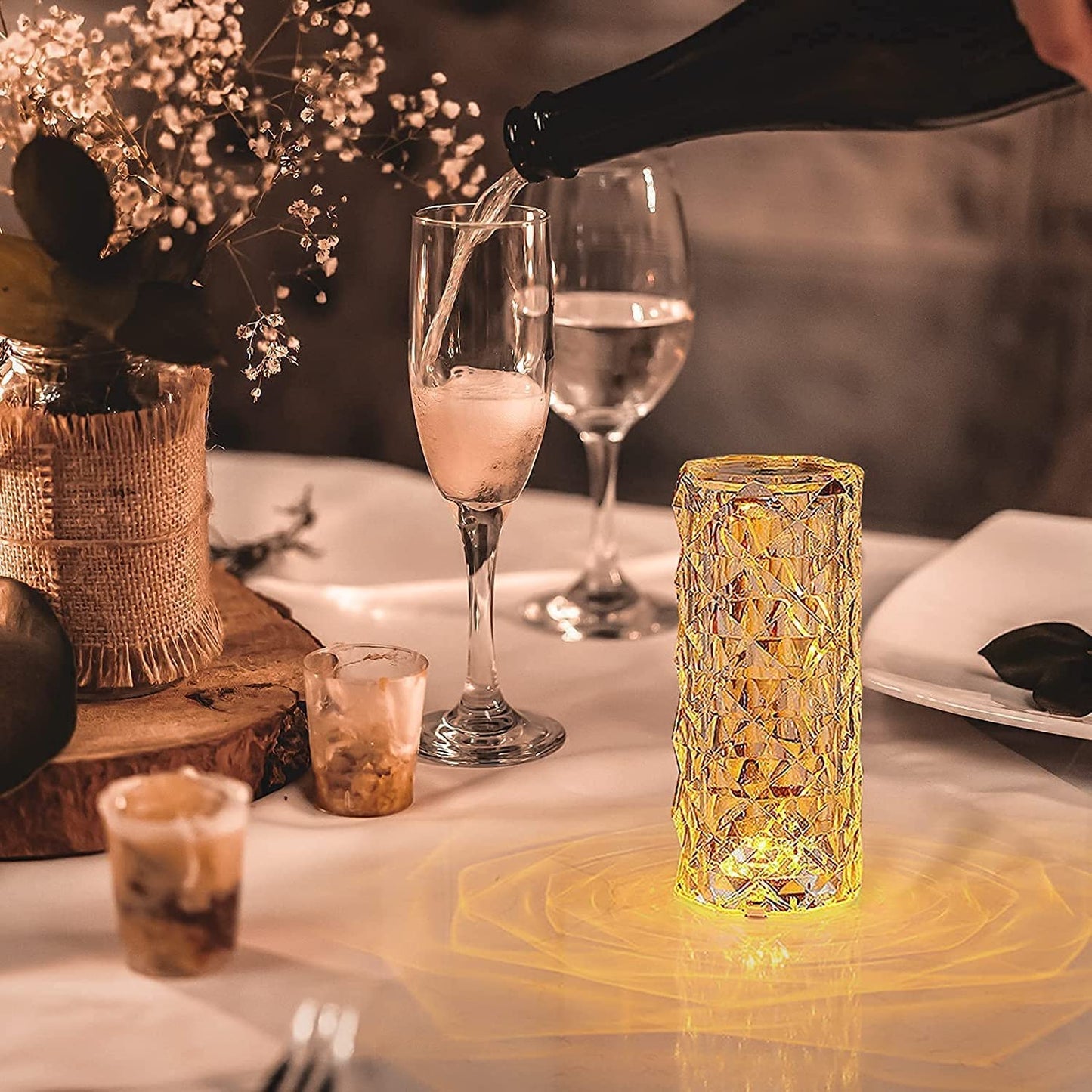 Crystal Rose LED Diamond Lamp