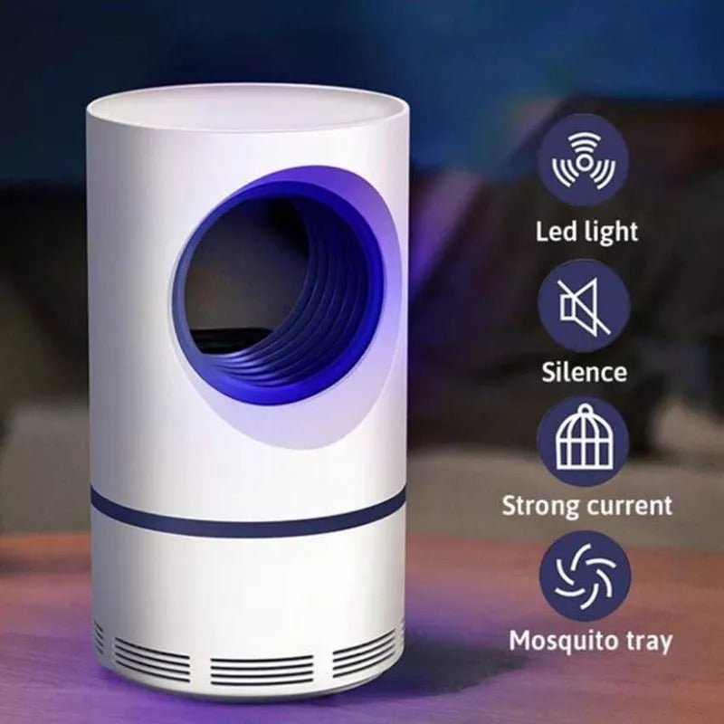 Mosquito Killer Lamp Electric Shocker Round with Charger – Powerful 360° UV Light Insect Trap for Home, Room & Outdoor Use | Safe, Silent & Eco-Friendly Bug Zapper