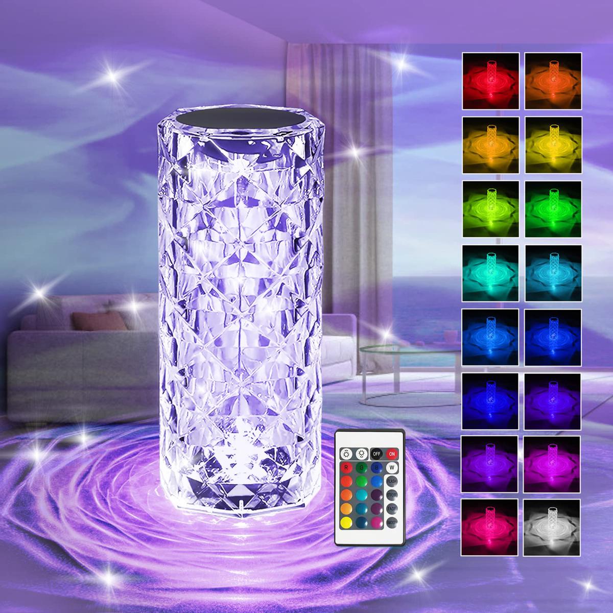 Crystal Rose LED Diamond Lamp