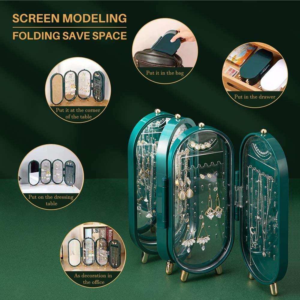 Foldable Jewelry Organizer Box ,High-Capacity Jewelry Organizer