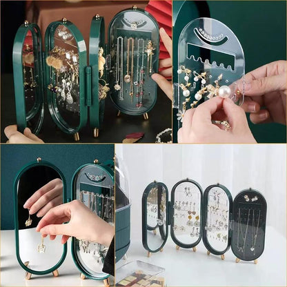 Foldable Jewelry Organizer Box ,High-Capacity Jewelry Organizer
