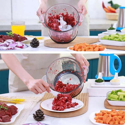 3L Stainless Steel Chopper with 4 Blades & 3 Speeds